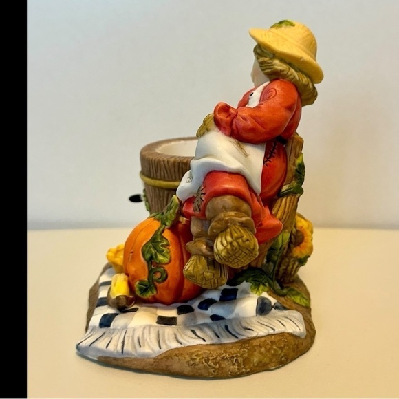 PartyLite Vintage Girl Scarecrow Tea Light / Votive Holder - Picture 4 of 8